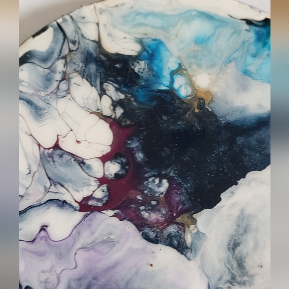 4"Original Acrylic Pour Coasters set of 4 - Picture 3 of 5